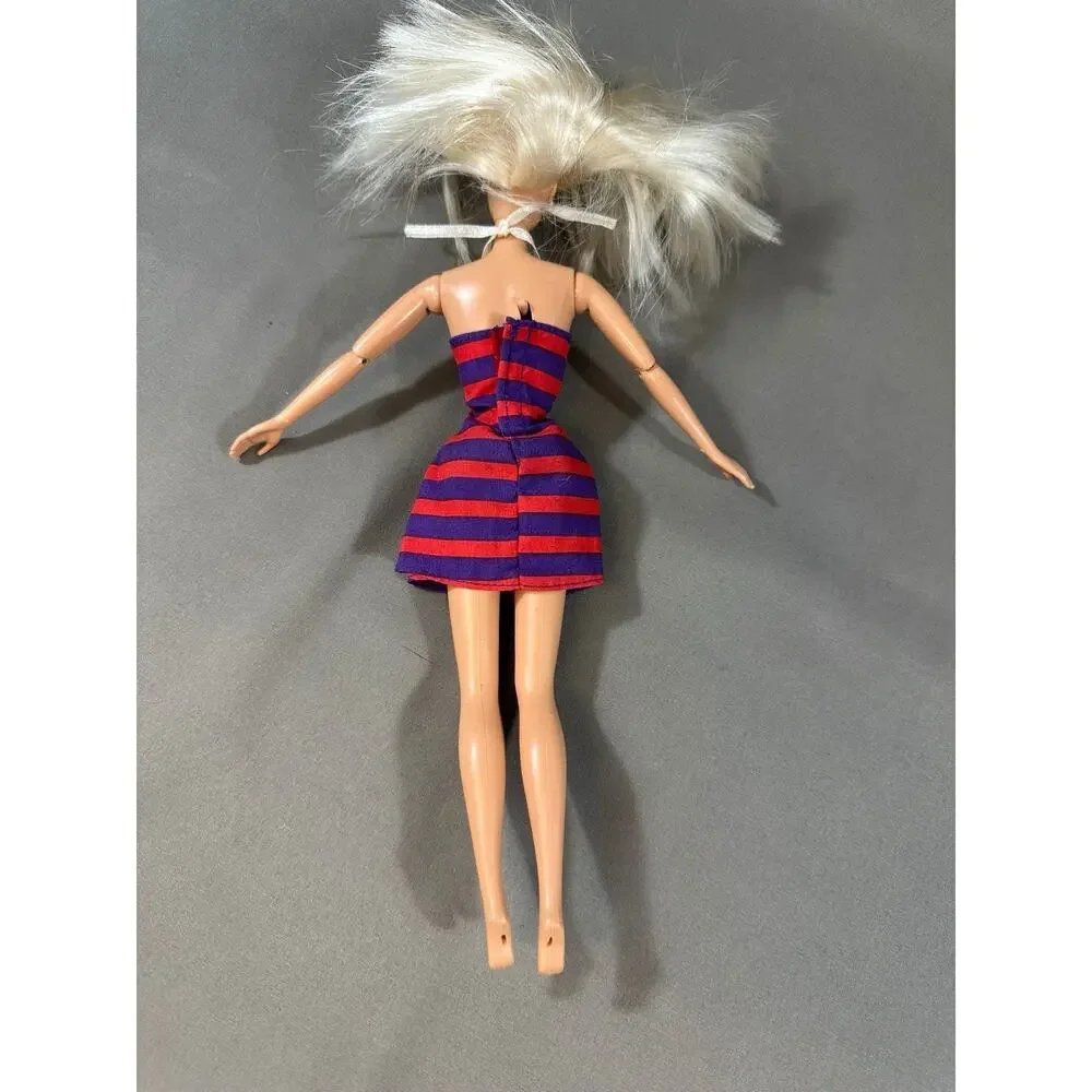 Barbie Doll Mattel 1966 Body w/ Genuine Barbie Dress Blonde Hair Used